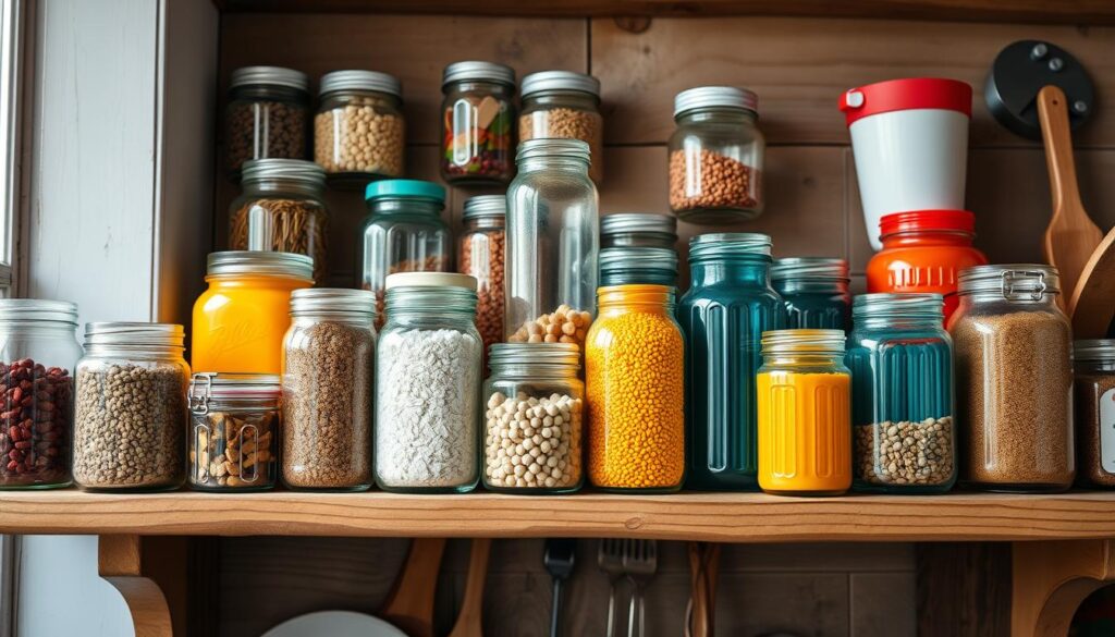 Color-Coded Glass Jars